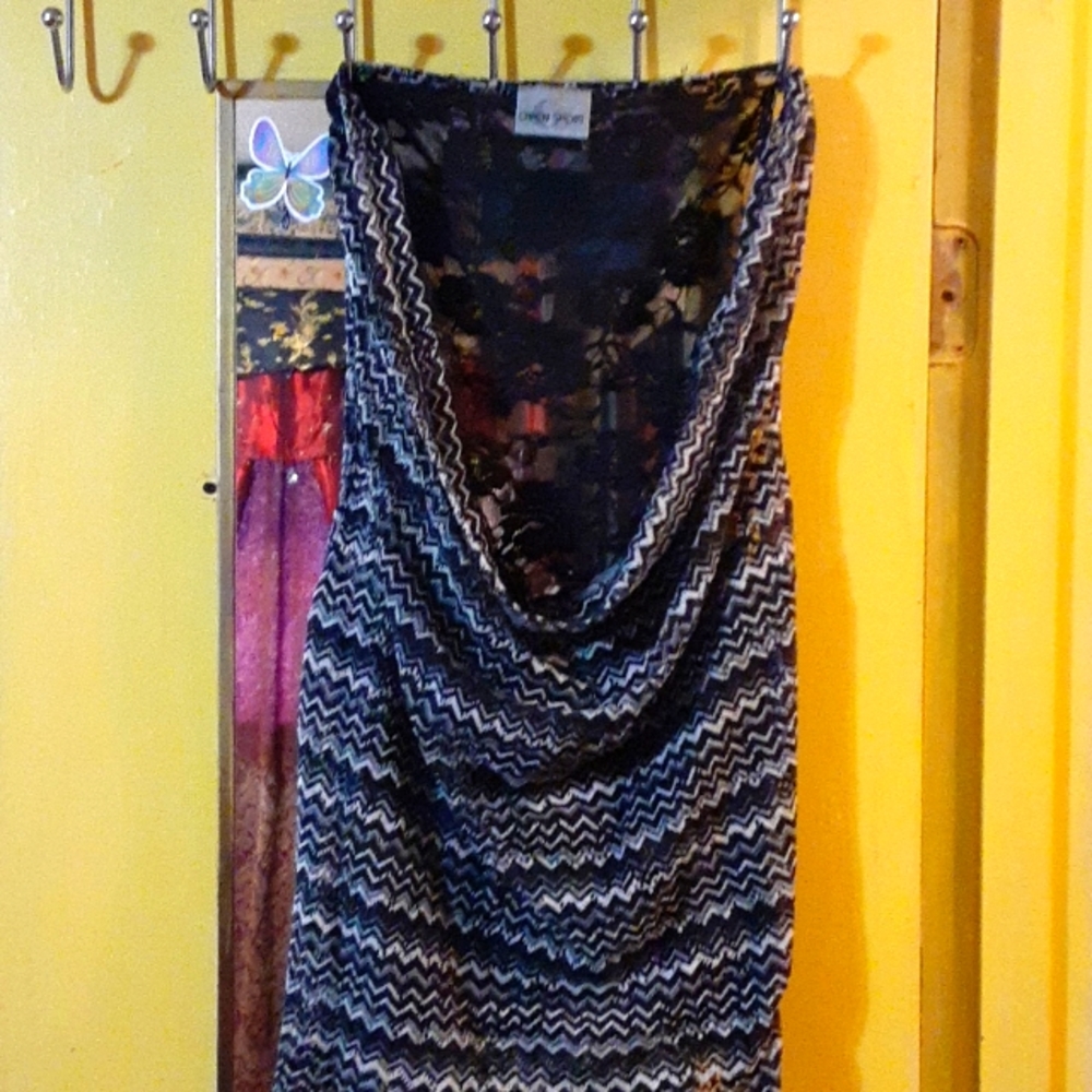 Womens Black Lace Tunic